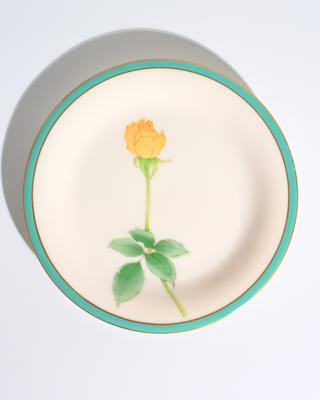 香蘭社 ブライトローズ 中皿 イエロー