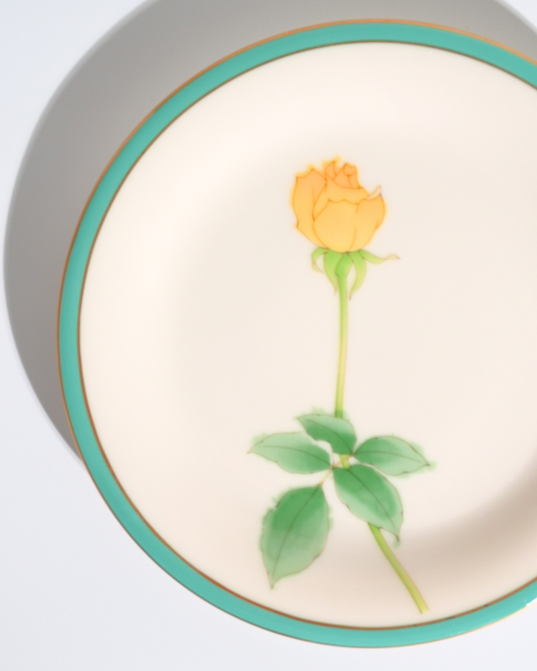 香蘭社 ブライトローズ 中皿 イエロー