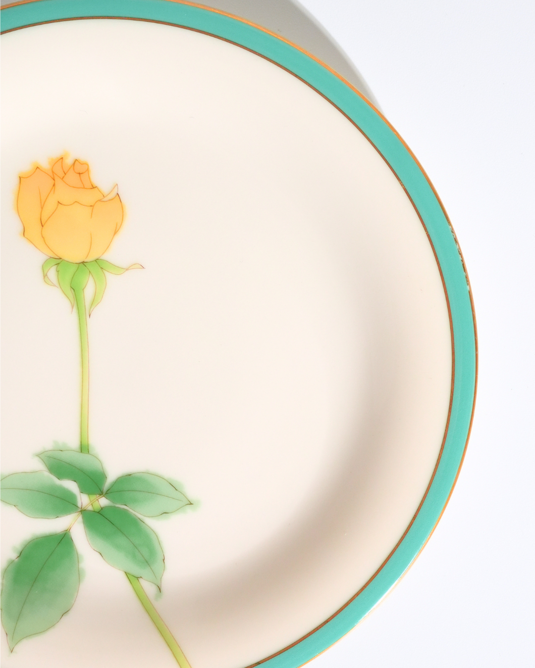香蘭社 ブライトローズ 中皿 イエロー