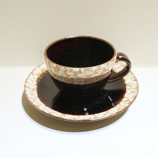 麻ノ窯 カップ&ソーサー 彩泥