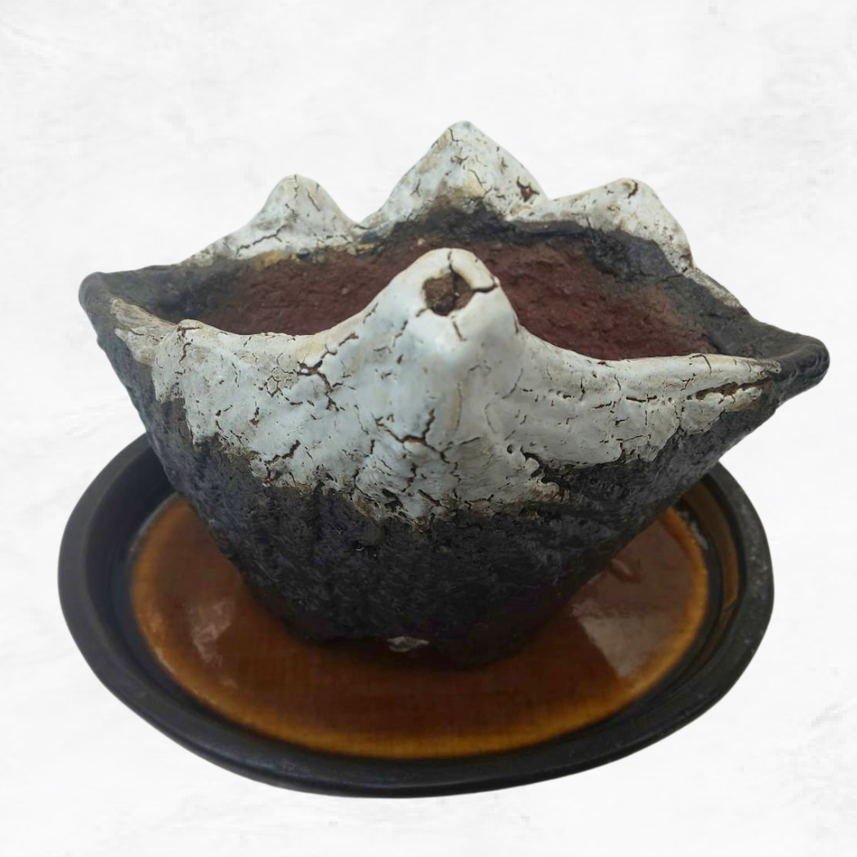 【Self-watering】Kiyo-Ume Bonsai pot / Mt.Fuji