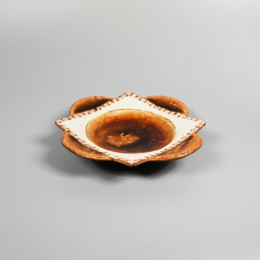 飴釉かさね皿（中） 麻ノ窯