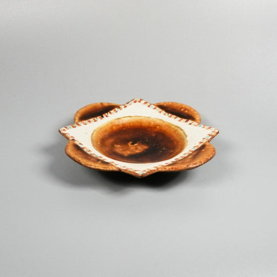 飴釉かさね皿（中） 麻ノ窯