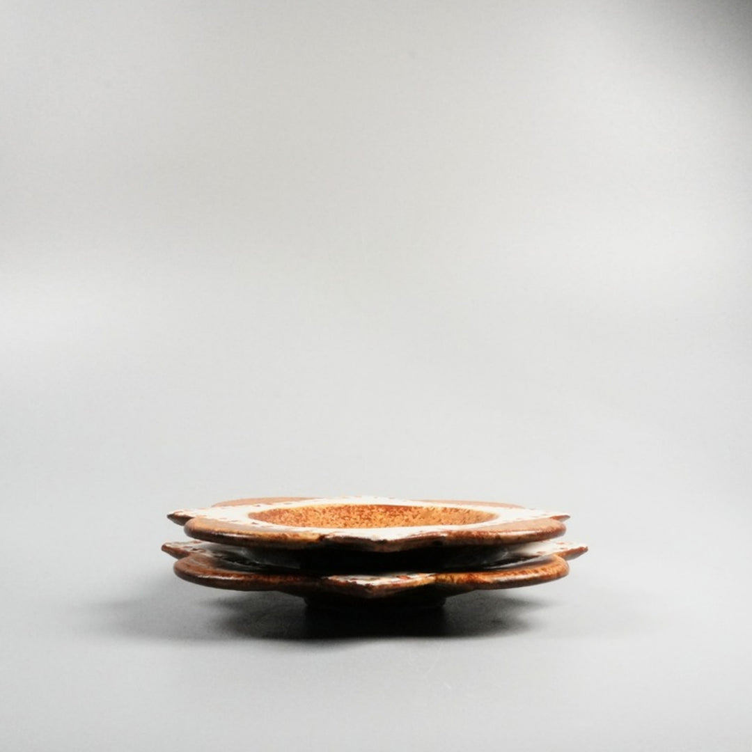 飴釉かさね皿（中） 麻ノ窯