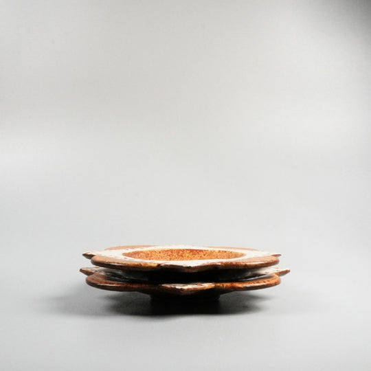 飴釉かさね皿（中） 麻ノ窯