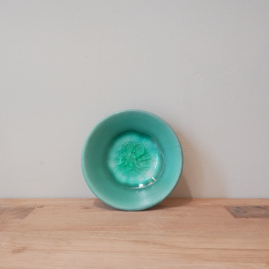 貫入の小皿  | 碧(みどり) |   10.5cm | 昇陽窯 | 丹波焼