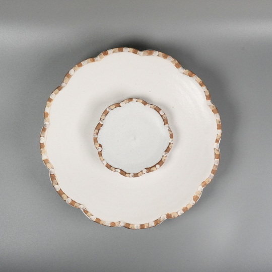 Flower-shaped mamezara | White | Asano Kiln