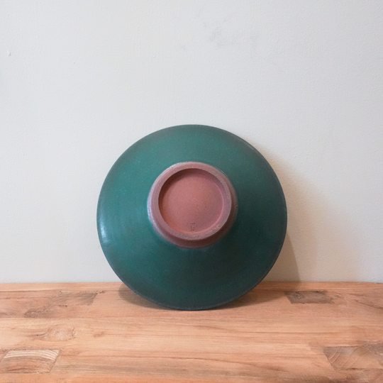 Shallow Bowl | Large | Green | 19cm | Shoyo Kiln | Tamba Ware