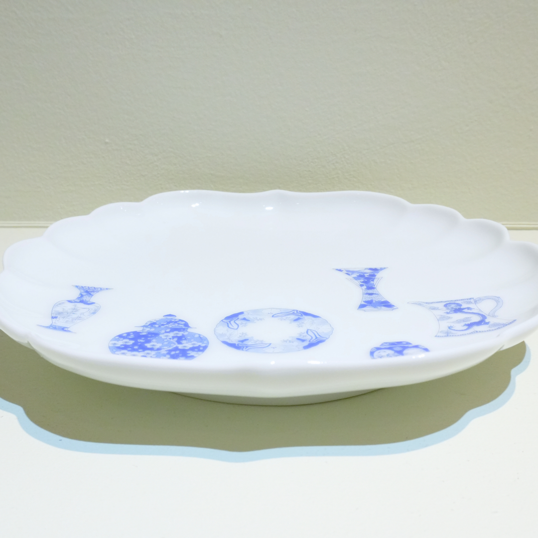 Fukagawa-Seiji Assiette à dessert (moyenne) Blue China