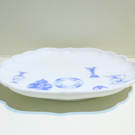 Fukagawa-Seiji Assiette à dessert (moyenne) Blue China