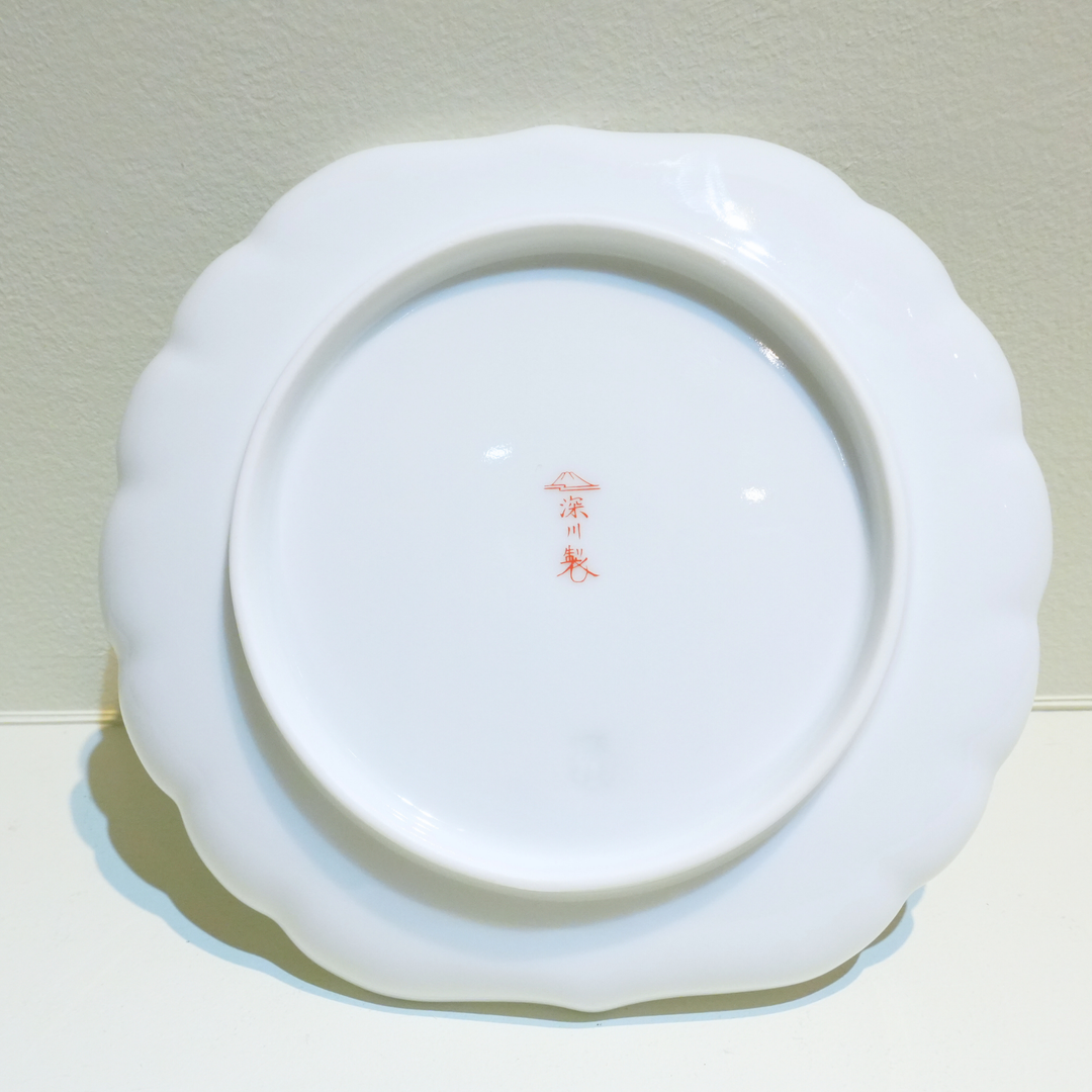 Fukagawa-Seiji Assiette à dessert (moyenne) Blue China