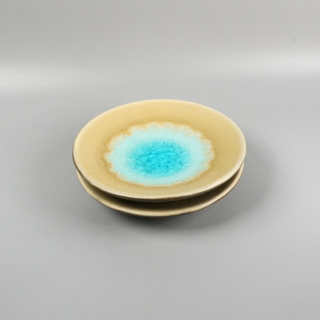 Crackle glaze small plate | Shoyo Kiln