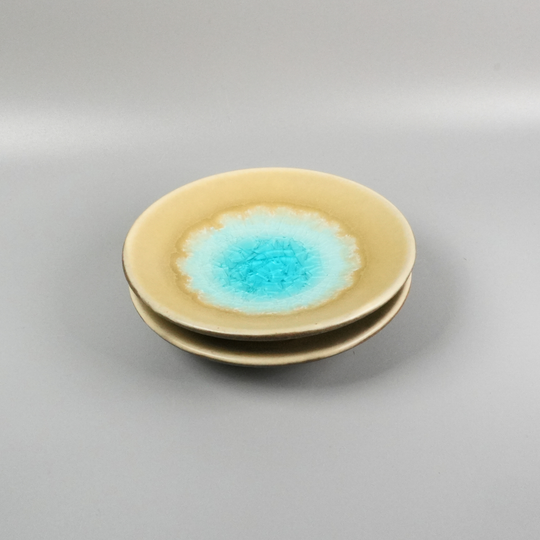 Crackle glaze small plate | Shoyo Kiln