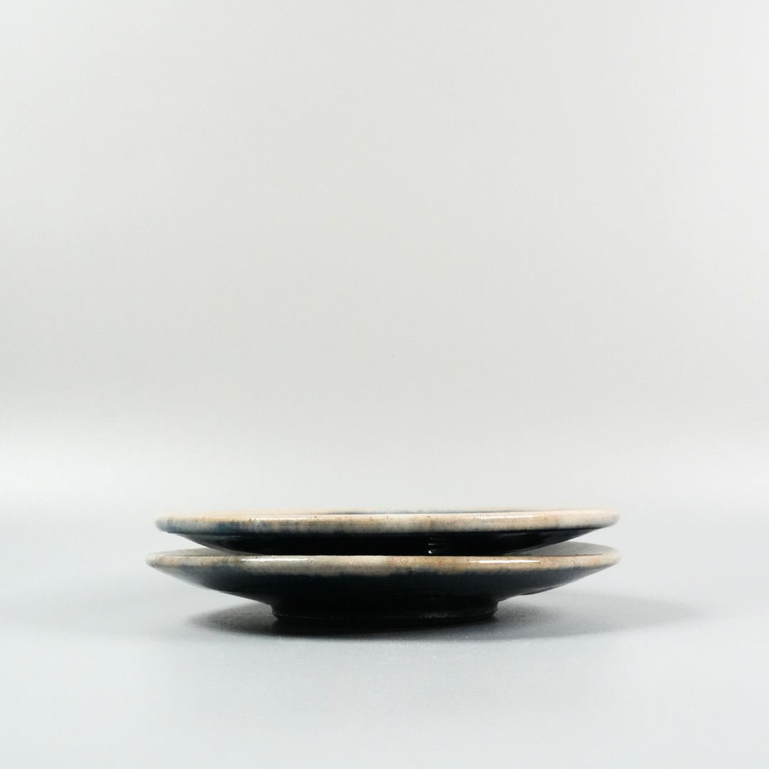 瑠璃(ルリ)釉の小皿 | 省三窯