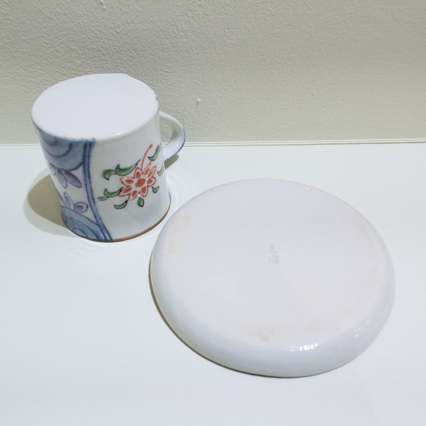 四日市萬古焼　Small Coffee Cup& saucer  唐花