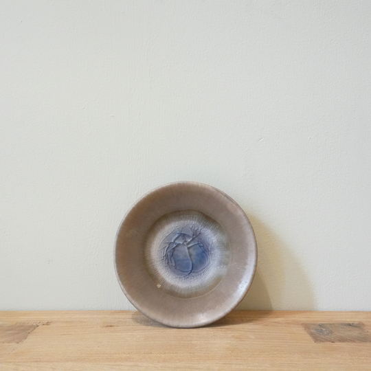 貫入の小皿  | 栗茶 |   10.5cm | 昇陽窯 | 丹波焼