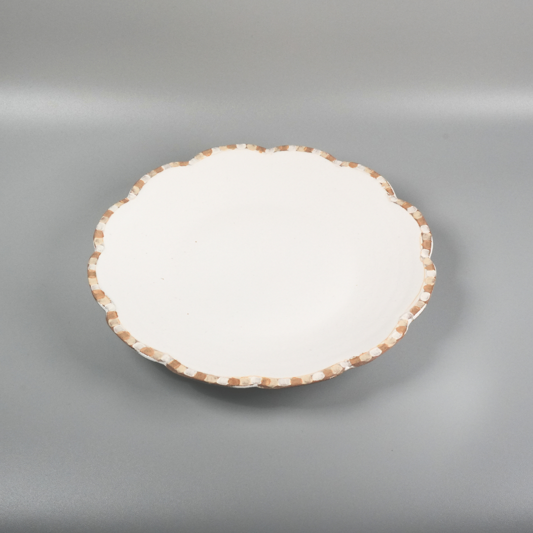Flower-shaped mamezara | White | Asano Kiln