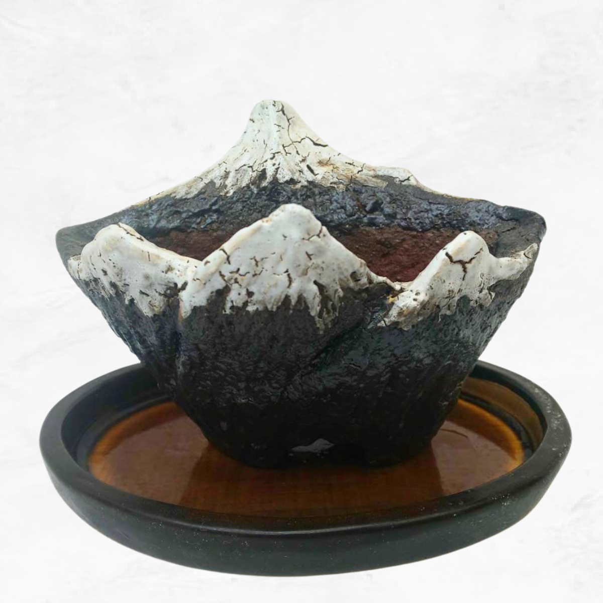 【Self-watering】Kiyo-Ume Bonsai pot / Mt.Fuji