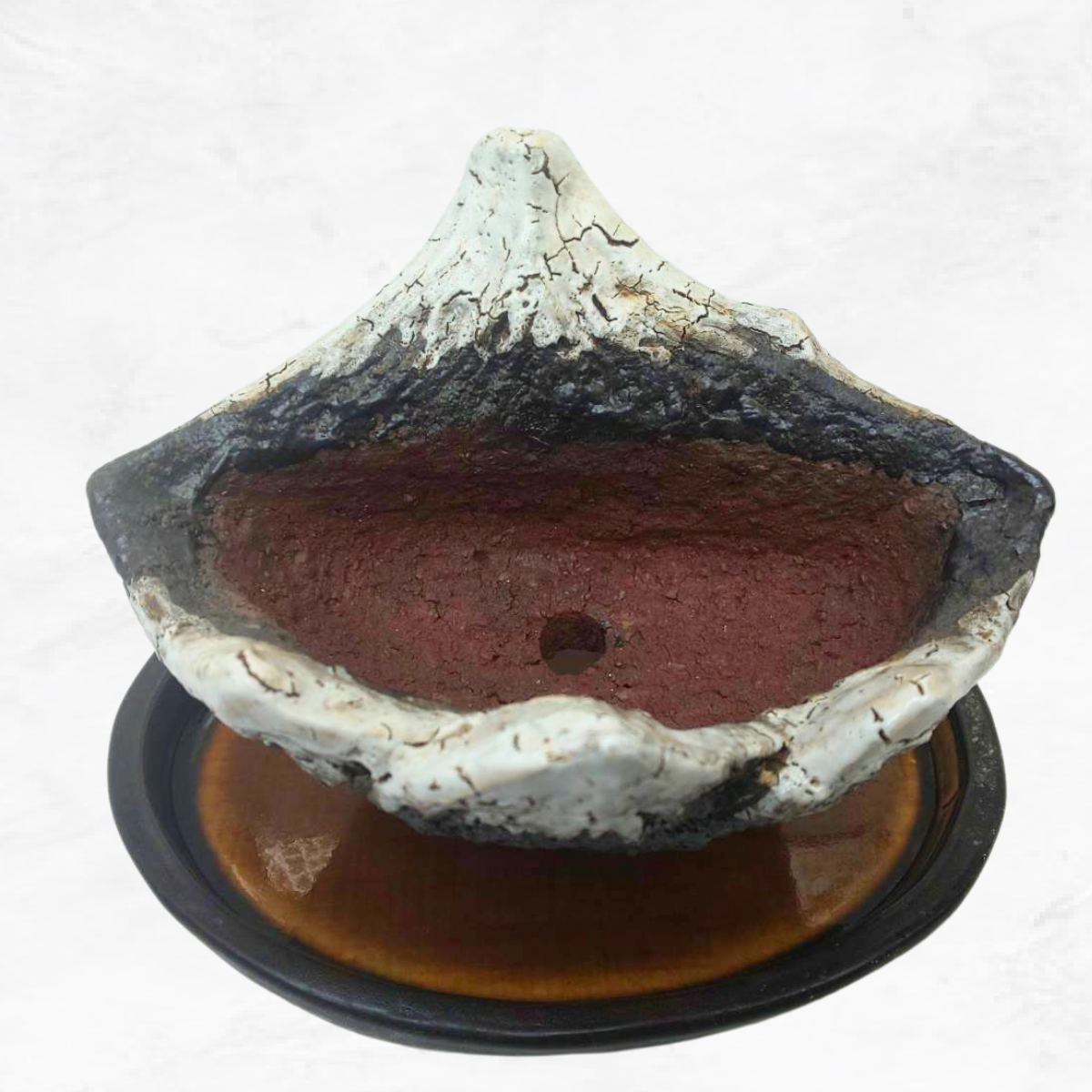 【Self-watering】Kiyo-Ume Bonsai pot / Mt.Fuji