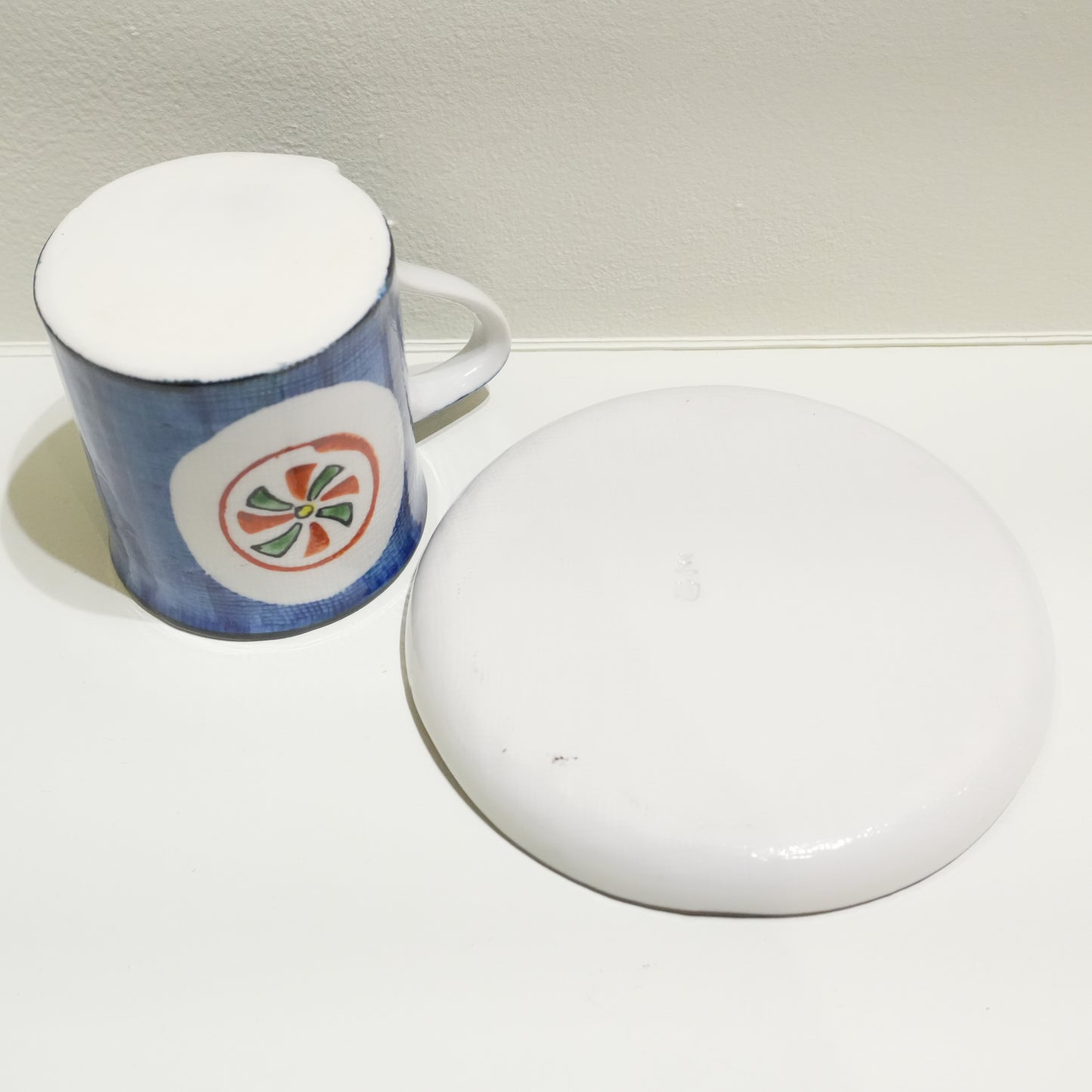 四日市萬古焼　Small Coffee Cup& saucer  花形紋
