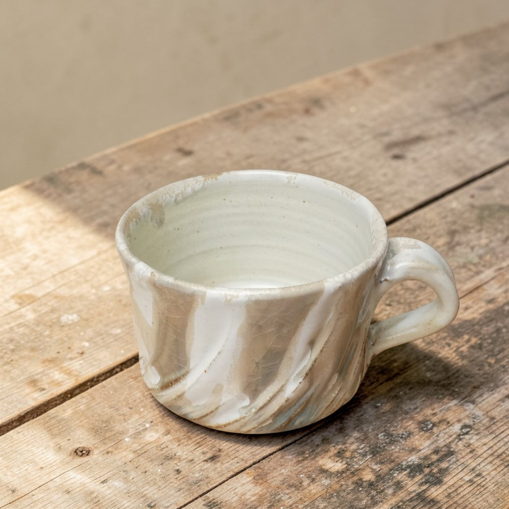 無骨なマグカップ | ブラウンホワイト | 省三窯 | 丹波焼