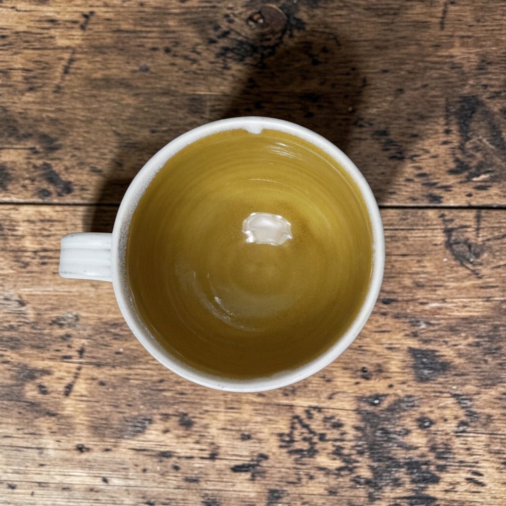 しのぎマグカップ | イエロー | 大きめ | 雅峰窯 | 丹波焼