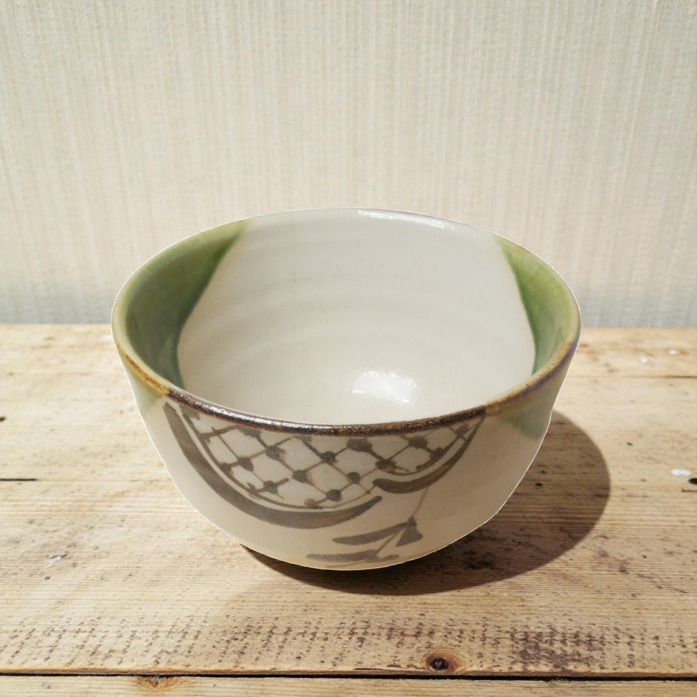 Oribe ware matcha bowl