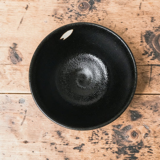 Cherry Blossom and Black Matcha Bowl | Slightly Smaller | Yoshiki Sugiura