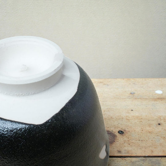Cherry Blossom and Black Matcha Bowl | Slightly Smaller | Yoshiki Sugiura