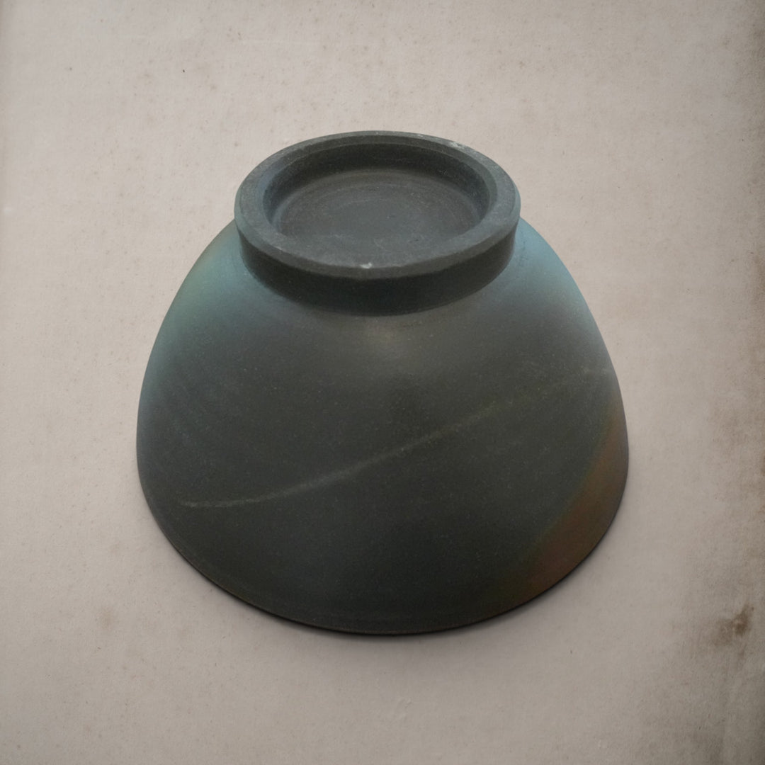 備前焼のご飯茶碗 | 小さめ | ブルーグレー | 備前焼
